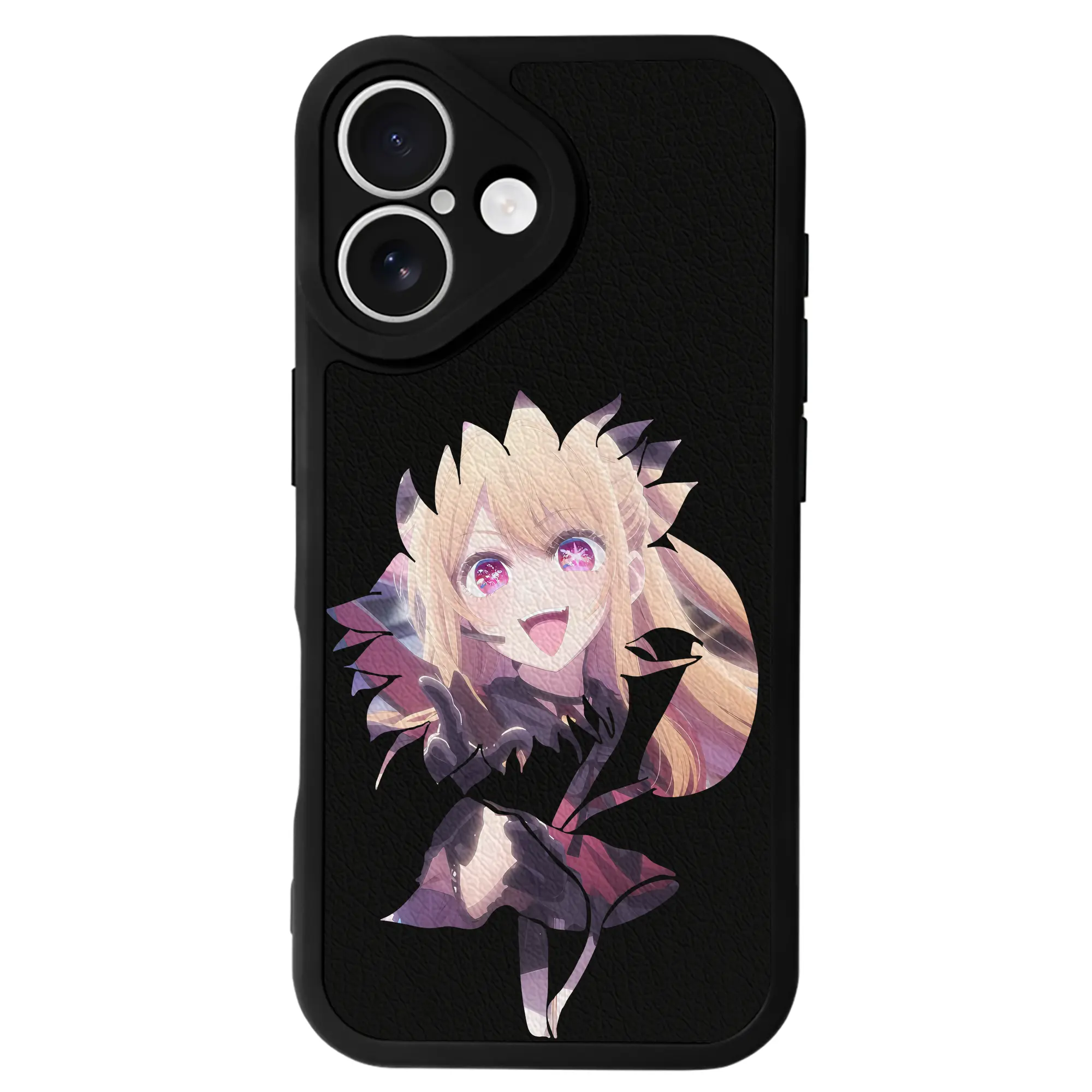 推しの子 グッズ,星野ルビー - IPhone 16シリーズ対応 ・ シリコンスマホケース ・ レザー調 ・ 高精度フィット ・ 耐衝撃 ・ ワイヤレス充電対応 ・ 精密カット